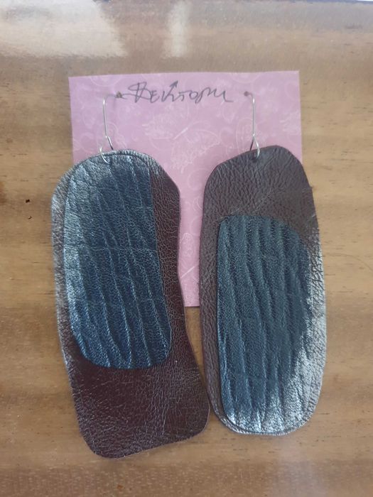 Ръчна изработка кожени обеци