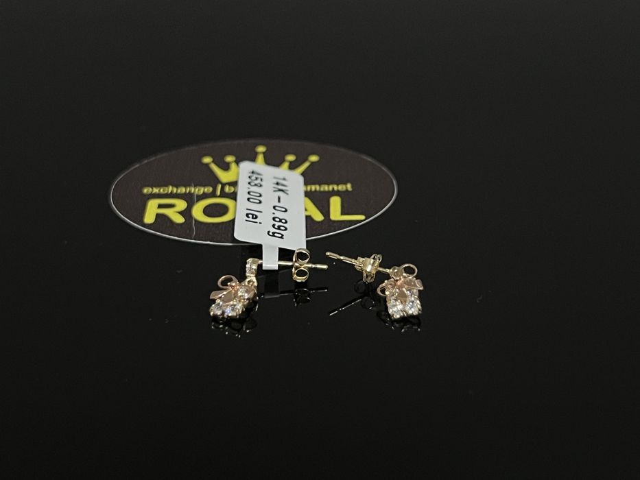 Bijuteria Royal CB : Cercei dama aur nou 14k 0,89gr
