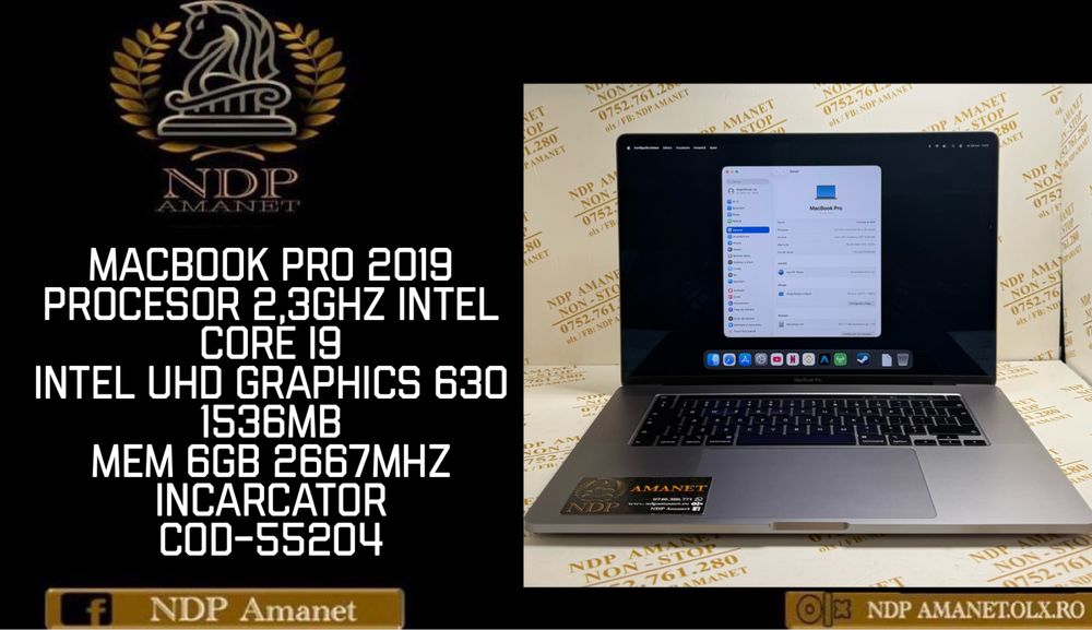 NDP Amanet Braila Macbook Pro 2019(55204)