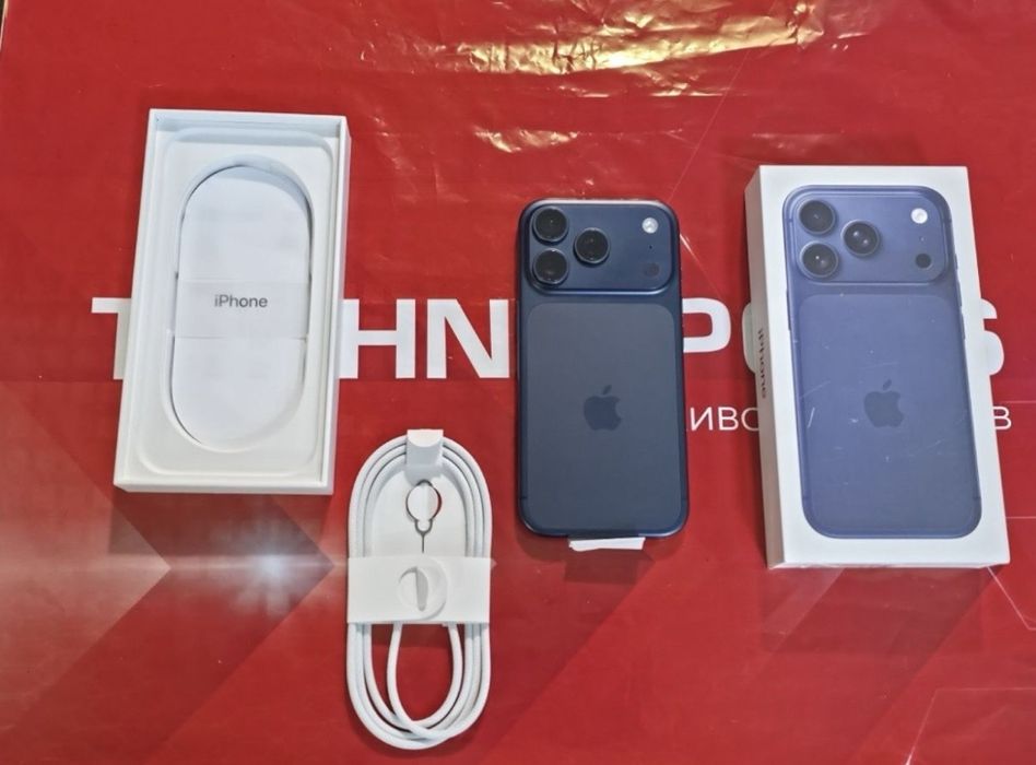 КАТО НОВ 256GB iPhone 17 Pro Гаранция Технополис 2028г. Blue | Син