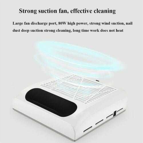 80 W Мощен прахоуловител за прах с филтър за нокти, маникюр и педикюр