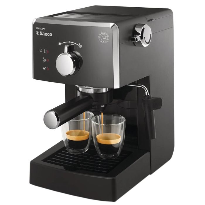 Espressor manual Philips Saeco Poemia HD8423/09, Dispozitiv spumare, 15 Bar, 1 l, Negru