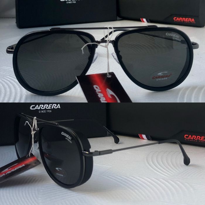 Мъжки слънчеви очила авиатор carrera 2 цвята черни мат лак