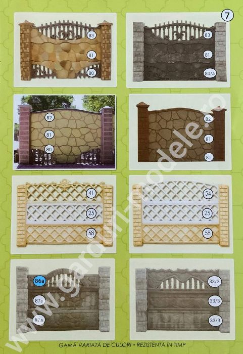 Gard din placi / panouri prefabricate din beton:Vaslui,Bârlad,Husi,Neg