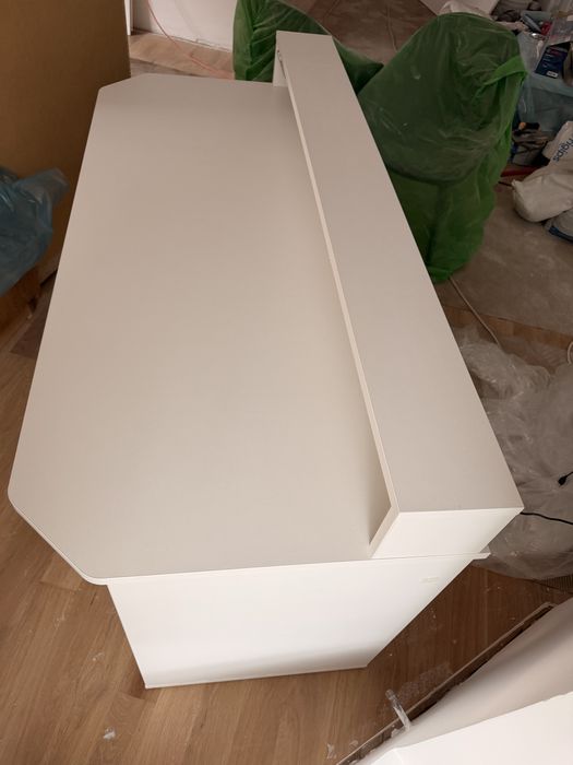 Birou alb Kring MDF cu lumina led