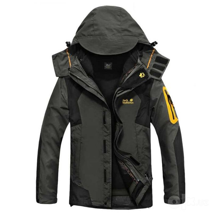 Jack Wolfskin (Германия) мужская непромркаемая тёплая куртка 3 в 1