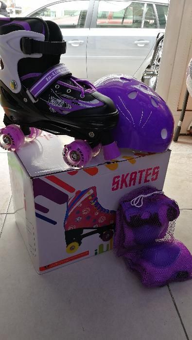 Кънки с каска и протектори L (38 - 41) Разтегателни