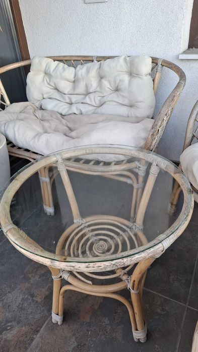 Mobilier terasa ratan natural