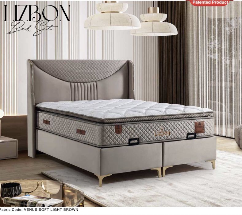 Тапицирана спалня Lizbon - Venus soft light brown