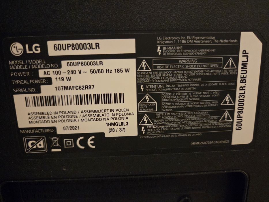 Televizor LG 60 inchi,4k,Led