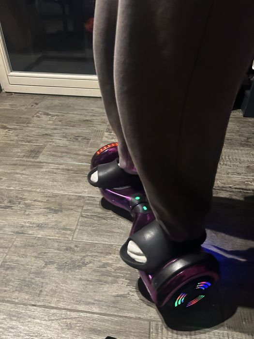 Hoverboard purple cu lumini si bluetooth