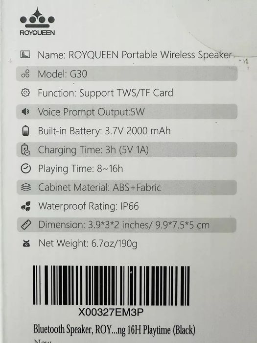 Bluetooth високоговорител ROYQUEEN