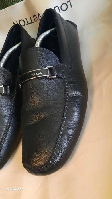 Черные Макасины PRADA КОЖА