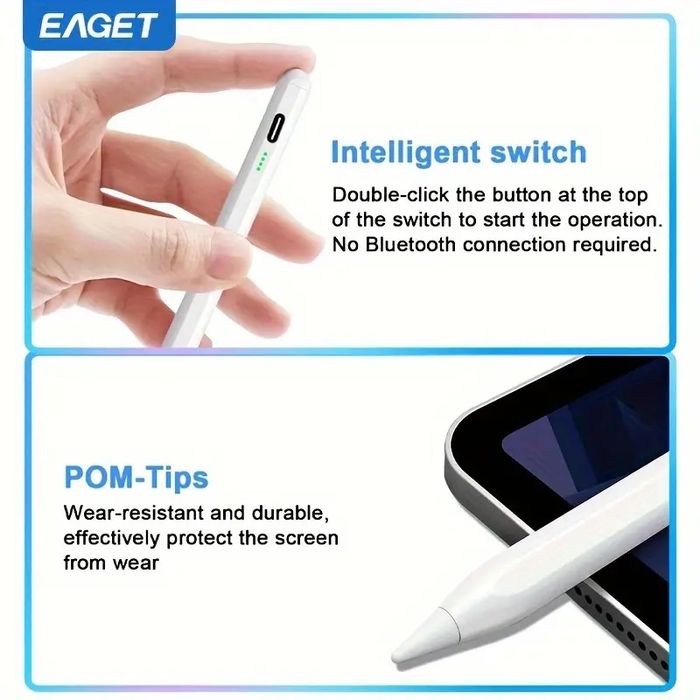 Емкостная ручка EAGET для iPad - магнитное крепление, сверхтонкий