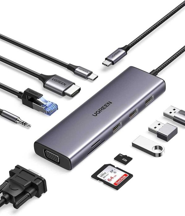 UGREEN 10-in-1 USB-C Hub — универсальная док-станция для ноутбуков