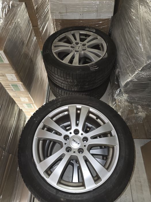Jante 17 Mercedes e class cu anvelope Continental 245/45/R17 iarna Dot 18/16