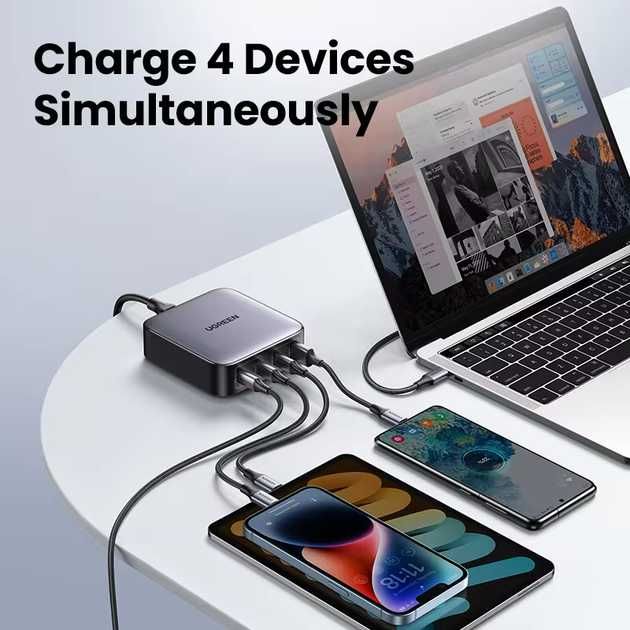 Ugreen Nexode 100W GaN Desktop Ultra-fast Charger. Есть доставка