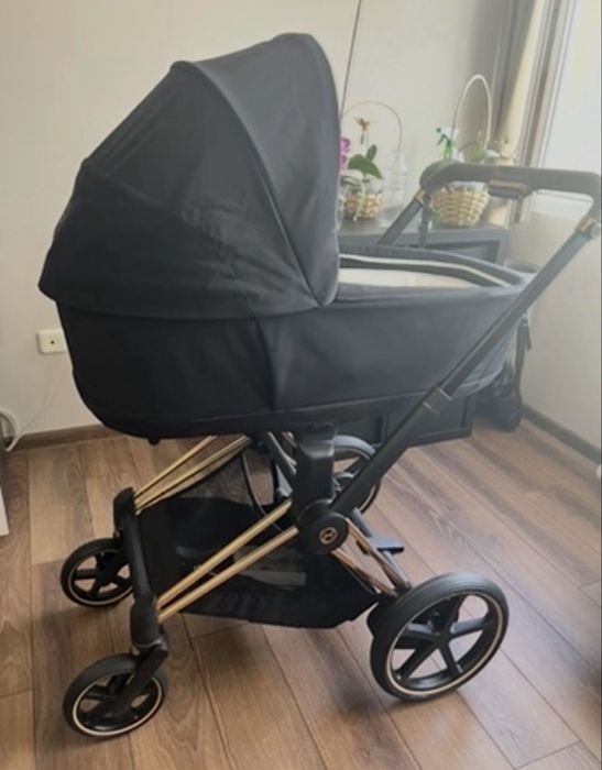 Детска електрическа количка - Cybex E- priam 3, зимен чувал Dj Khaled, тапицерия Dj Khaled за e-priam