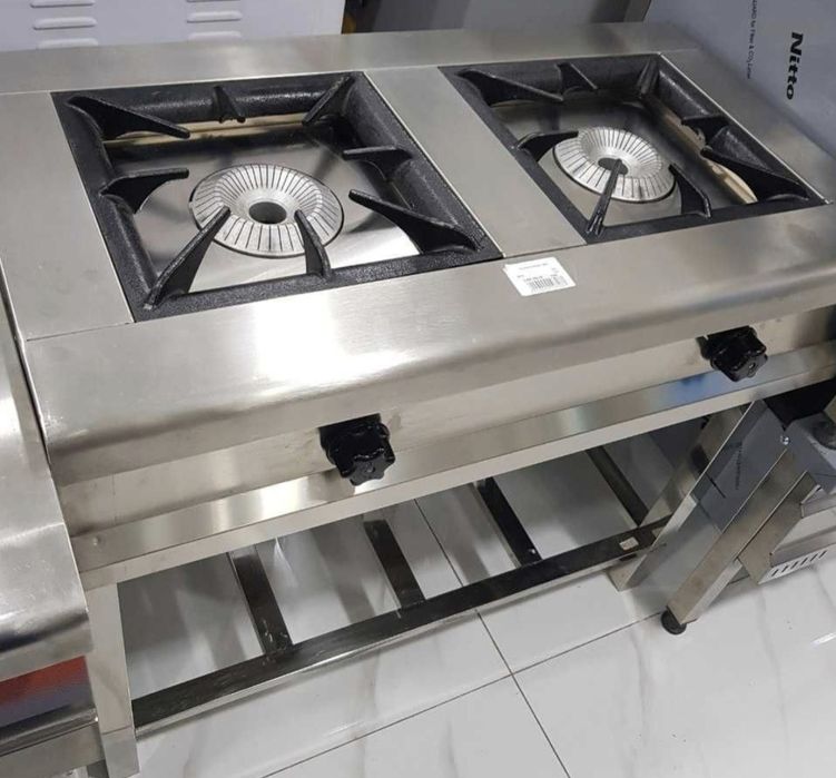 Газ плита нержавейка 6х конфорочная