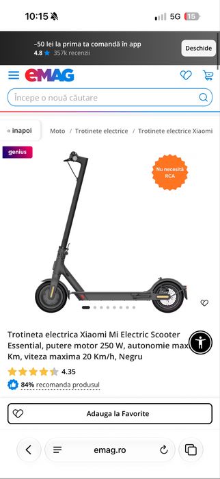 Trotineta electrica Xiaomi Mi Electric Scooter Essential