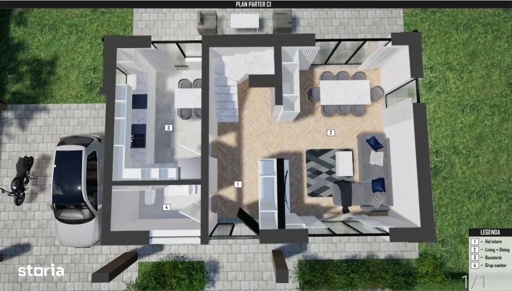 Casa individuala pasiva nZEB de vanzare in Floresti, ansamblu exclusiv