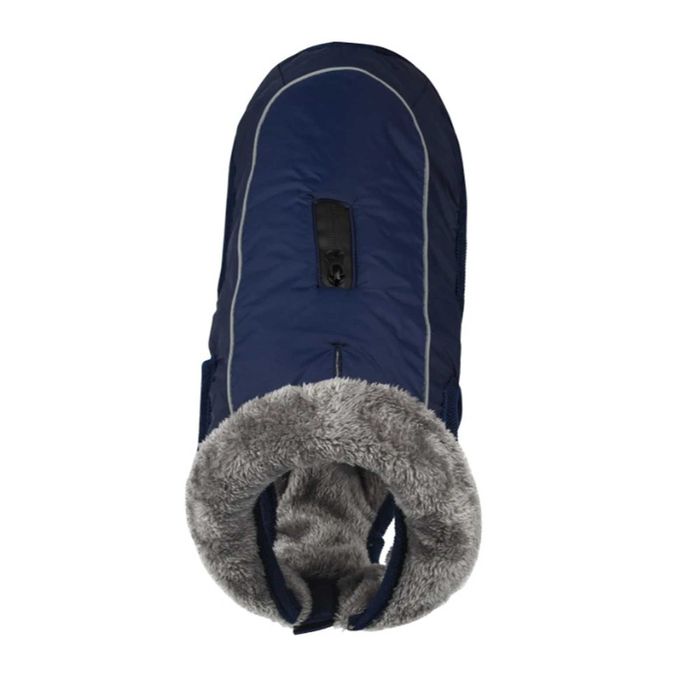 Кучешка дреха яке елек за куче плюшено кучешко палто синьо