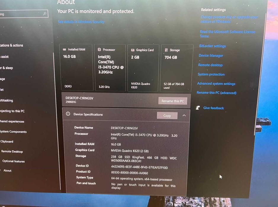 PC SFF Lenovo ThinkCentre i5, 16gb ram, gpu 2gb
