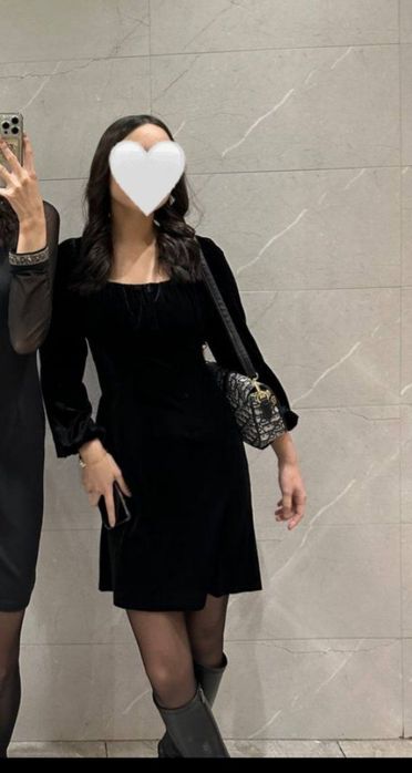 Чёрное платье мини, недорого