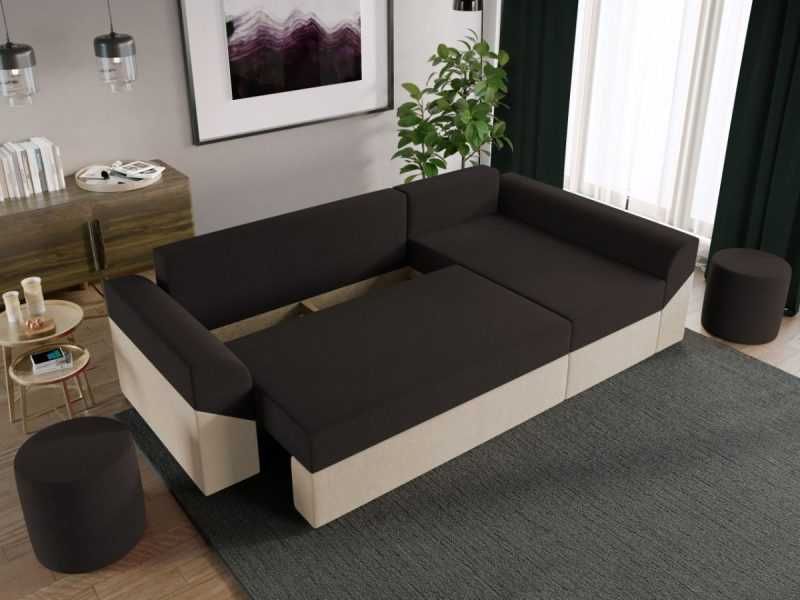 Coltar Cali Crem/Maro + Masa Grand Stejar Auriu + 4 Scaune Grand Crem