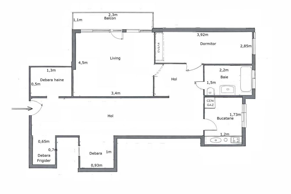 Direct de la proprietar vand apartament 2 camere, Lunca, Universitate