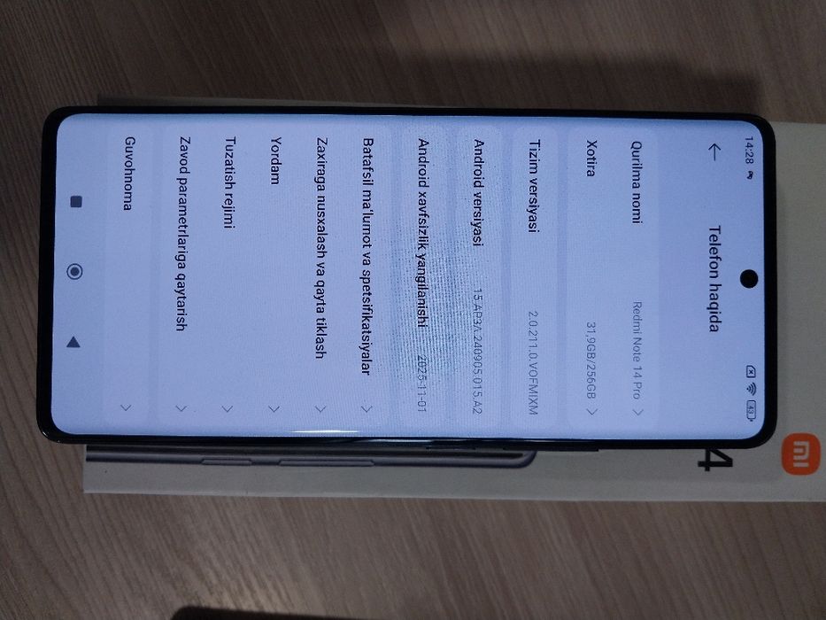 Redmi note 14 pro. 8/256