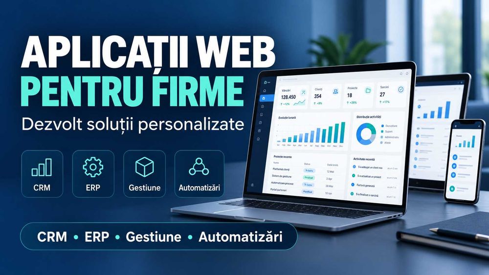 Aplicații web pentru firme – automatizări, CRM, ERP, gestiune