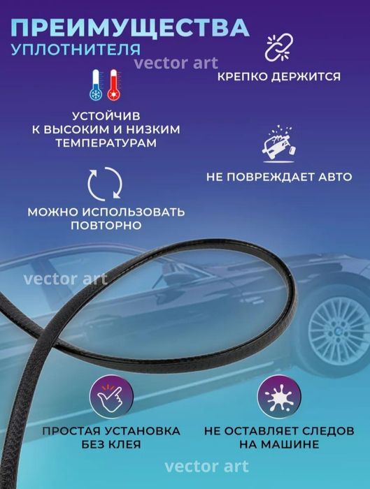 Защита кромки  дверей автомобиля, 5метров уплонитель, молдинг