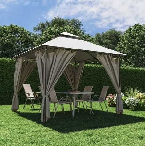 Pavilion CORT Gradina Curte Maro Bej Pereti 3x3x2.8m LivratGRATUIT CJ