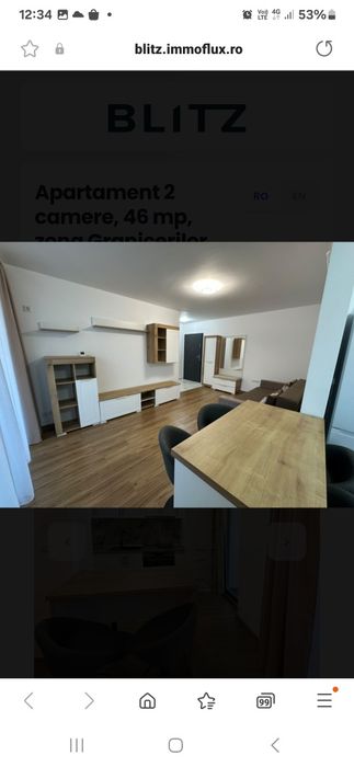 Apartament de închiriat str Grănicerilor 2 cameri. Open Space.  0752533119