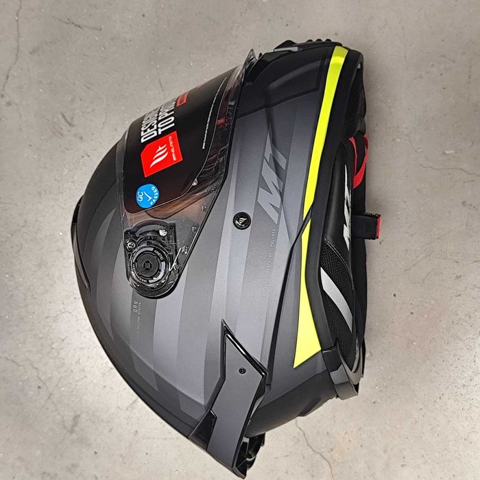 ПРОМОЦИЯ Каска MT Thunder 4 SV Treads D3 MATT Grey/Yellow- Код: 71787