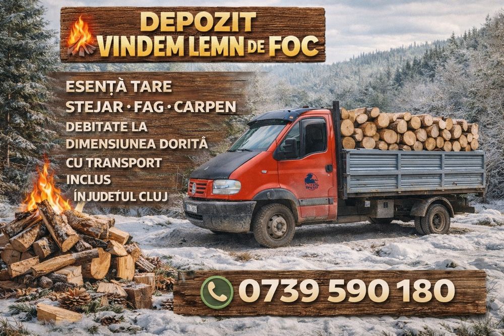 Lemn pentru foc transport inclus în jud cluj