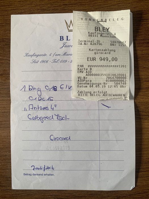 Годежен пръстен 18к с диамант