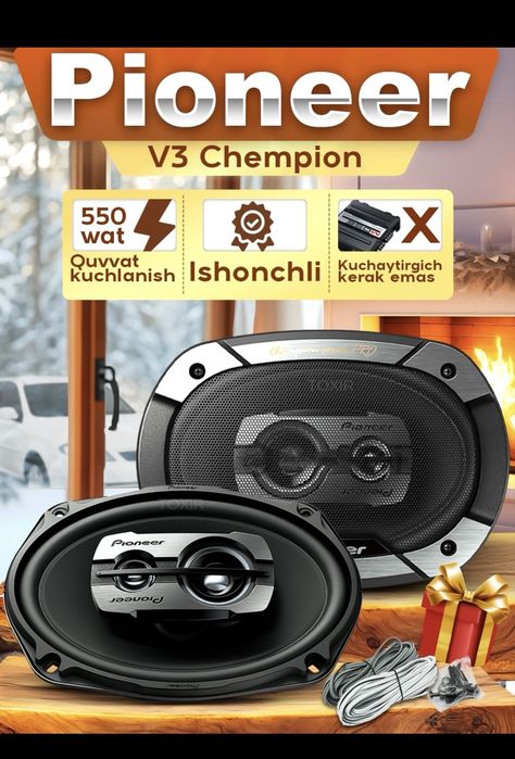 Pioneer kalonka champion v3 550w xtoy nusxasi 2ta yangi  bez usilitel