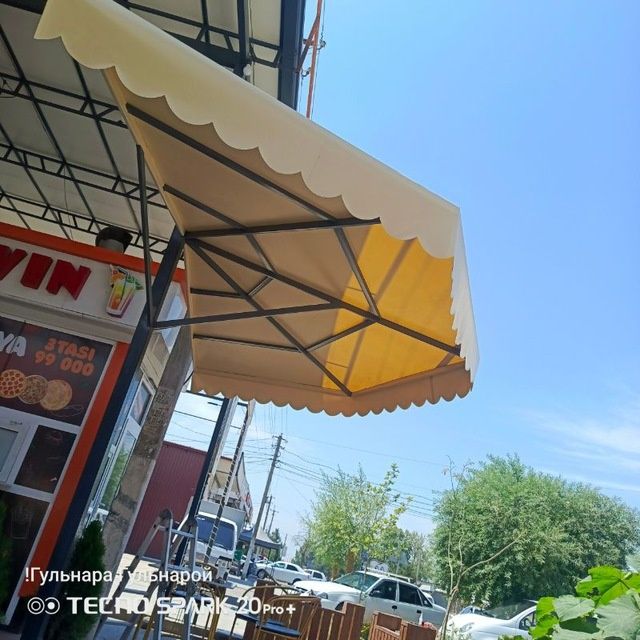 Тент баннер соя сетка установка