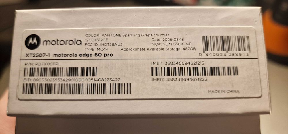 Motorola Edge 60 Pro 5G, 512GB, 12GB RAM - Ofer Garantie