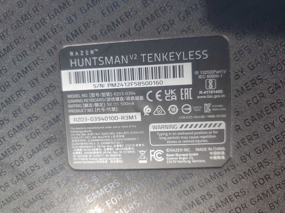 Tastatura Gaming Razer Huntsman V2 Black Optical Purple Mecanica