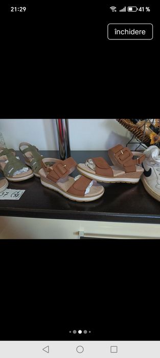Sandale de piele CAPRICE, nr. 37,NOI