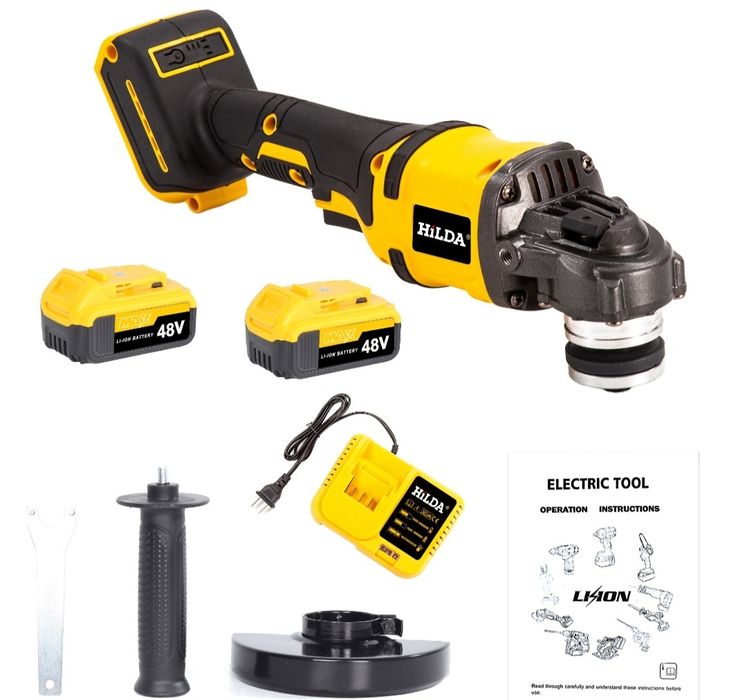 Комплект две машини гайковерт-дрелка и ъглошлайф HILDA 48Vс 2 батерии