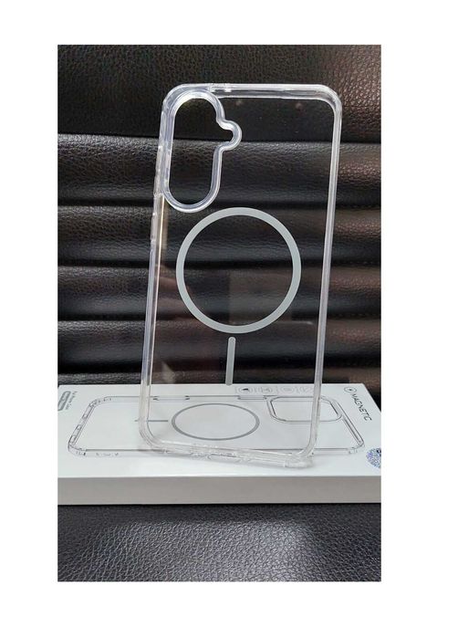 Калъф MagSafe iPhone / Samsung прозрачен силиконов калъф с цветен ринг magsafe