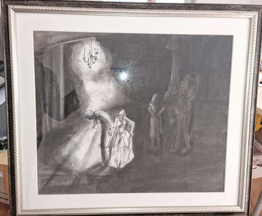 Картина "Представлението" рамкирана