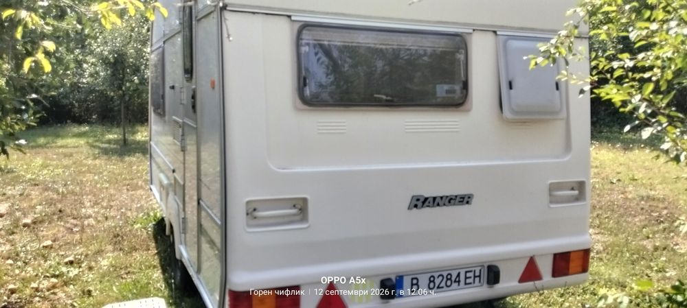 Продавам английска каравана Бейли рейнджър 380 2 + 1 регистрирана без забележки