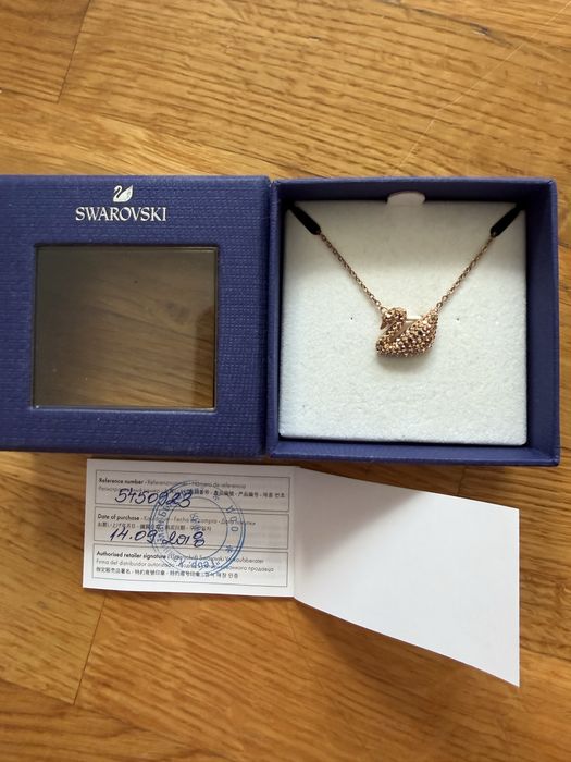 Колие Swarovski розово злато