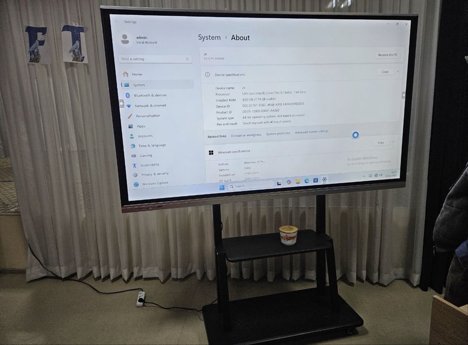 Интерактивный Панель 86, 75, 65, 4K Android 14 8/128гб Доставка бонус