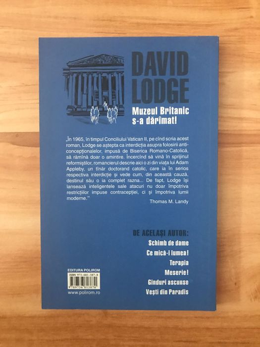 David Lodge - Muzeul Britanic s-a dărâmat!